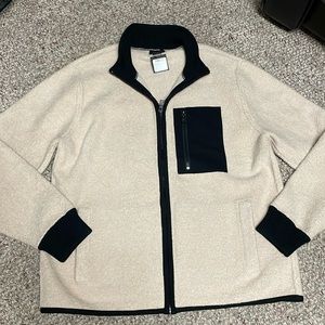 Club Monaco boucle zip up sweater